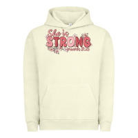 Pigment Pistachio she is strong proverbs 31 25 Urban Hoodie - MaliasSmallBusiness