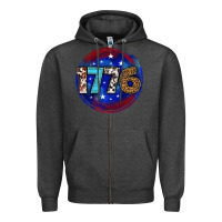 Charcoal Heather western 1776 4th of july billie wilder Zipper Hoodie - texasbilliewilder