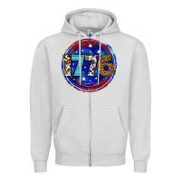 Dove Grey western 1776 4th of july billie wilder Zipper Hoodie - texasbilliewilder