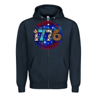 Navy western 1776 4th of july billie wilder Zipper Hoodie - texasbilliewilder