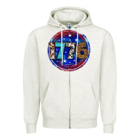 Oatmeal Heather western 1776 4th of july billie wilder Zipper Hoodie - texasbilliewilder
