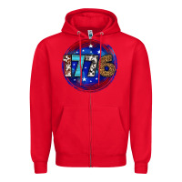 Red western 1776 4th of july billie wilder Zipper Hoodie - texasbilliewilder