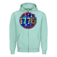 Seafoam western 1776 4th of july billie wilder Zipper Hoodie - texasbilliewilder