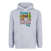 Heather Grey Happy Easter Day Rodeo Heavyweight Hoodie - Neo Western