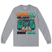 Heather Grey level 10 unlocked awesome since 2013 Long Sleeve Tee - MaliasSmallBusiness
