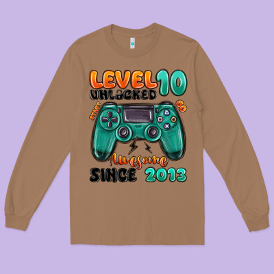 Long Sleeve Tee level 10 unlocked awesome since 2013