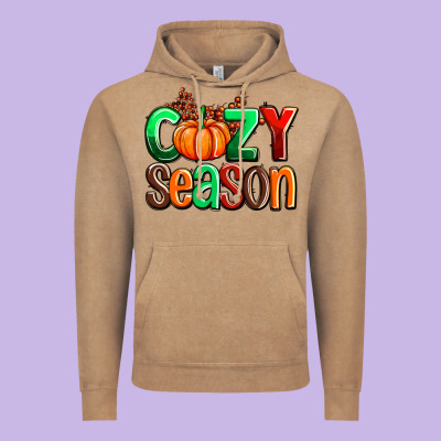 Cozy Season With Fall Colors Palette And Pumpkin Vintage Hoodie Designed By Adodesignshop