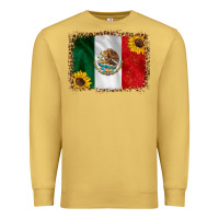 Antique Gold mexico flag background Premium Sweatshirt - HRA Design Shop