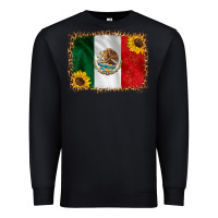 Black mexico flag background Premium Sweatshirt - HRA Design Shop