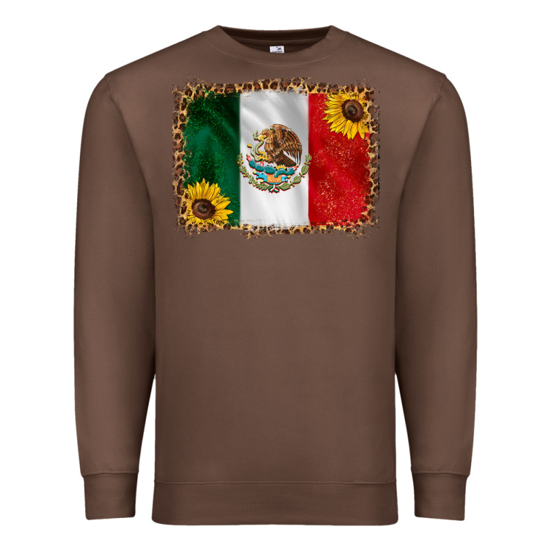 Mexico Flag Background Premium Sweatshirt by HRA Design Shop | Teevron