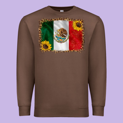 Mexico Flag Background Premium Sweatshirt Designed By Hra Design Shop