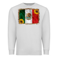 Dove Grey mexico flag background Premium Sweatshirt - HRA Design Shop