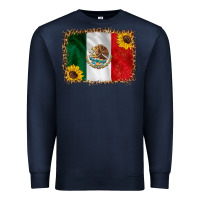 Navy mexico flag background Premium Sweatshirt - HRA Design Shop