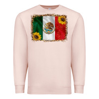Pale Pink mexico flag background Premium Sweatshirt - HRA Design Shop