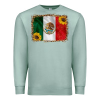 Seafoam mexico flag background Premium Sweatshirt - HRA Design Shop