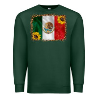 Sports Green mexico flag background Premium Sweatshirt - HRA Design Shop