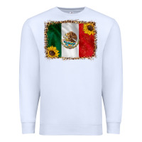 White mexico flag background Premium Sweatshirt - HRA Design Shop