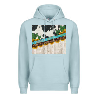 Blue Mist cowhide sunflowers cactus Premium Hoodie - Jasminsmagicworld