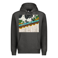 Charcoal Heather cowhide sunflowers cactus Premium Hoodie - Jasminsmagicworld