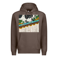 Coffee cowhide sunflowers cactus Premium Hoodie - Jasminsmagicworld