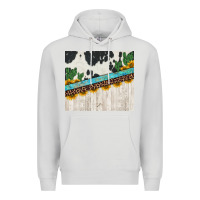 Dove Grey cowhide sunflowers cactus Premium Hoodie - Jasminsmagicworld