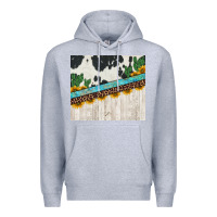 Heather Grey cowhide sunflowers cactus Premium Hoodie - Jasminsmagicworld