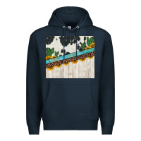 Navy cowhide sunflowers cactus Premium Hoodie - Jasminsmagicworld
