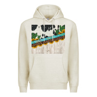 Oatmeal Heather cowhide sunflowers cactus Premium Hoodie - Jasminsmagicworld