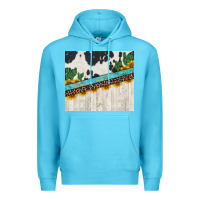 Ocean Blue cowhide sunflowers cactus Premium Hoodie - Jasminsmagicworld