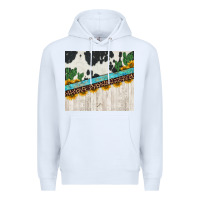 Cowhide Sunflowers Cactus Premium Hoodie | Teevron