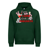 Forest Green even cupid need a margarita Urban Hoodie - MaliasSmallBusiness