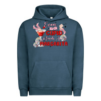 Pigment Midnight Navy even cupid need a margarita Urban Hoodie - MaliasSmallBusiness