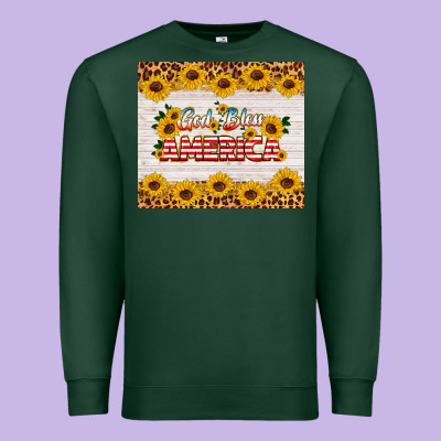 God Bless America Tumbler Premium Sweatshirt Designed By Hra Design Shop