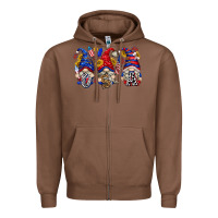Chestnut usa with gnome billie wilder Zipper Hoodie - texasbilliewilder