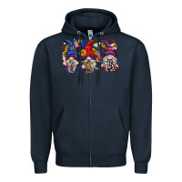 Navy usa with gnome billie wilder Zipper Hoodie - texasbilliewilder