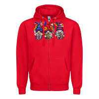 Red usa with gnome billie wilder Zipper Hoodie - texasbilliewilder