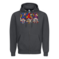 Smoke usa with gnome billie wilder Zipper Hoodie - texasbilliewilder