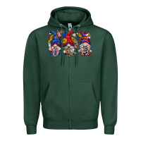 Sports Green usa with gnome billie wilder Zipper Hoodie - texasbilliewilder