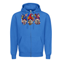 True Royal usa with gnome billie wilder Zipper Hoodie - texasbilliewilder