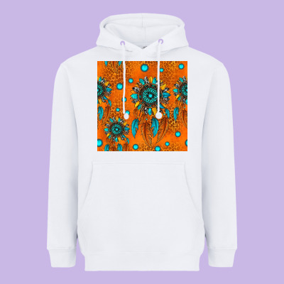 Western Dreamcatchers Seamless Pattern Heavyweight Hoodie Designed By Hra Design Shop
