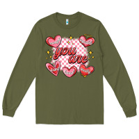 Army Green valentines day positive affirmations Long Sleeve Tee - MaliasSmallBusiness