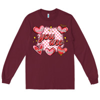 Burgundy valentines day positive affirmations Long Sleeve Tee - MaliasSmallBusiness