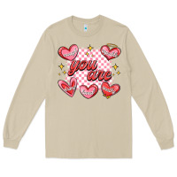 Mushroom valentines day positive affirmations Long Sleeve Tee - MaliasSmallBusiness