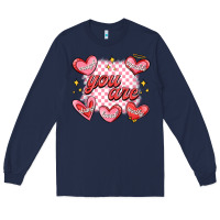 Navy valentines day positive affirmations Long Sleeve Tee - MaliasSmallBusiness