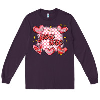 Plum valentines day positive affirmations Long Sleeve Tee - MaliasSmallBusiness