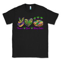 Black Peace Love King Cake Classic Tee - RanaPortraitStore