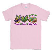 Bubblegum Pink Peace Love King Cake Classic Tee - RanaPortraitStore