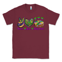 Burgundy Peace Love King Cake Classic Tee - RanaPortraitStore