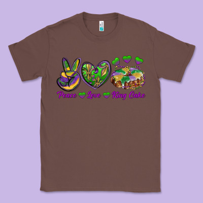 Peace Love King Cake Classic Tee Designed By Ranaportraitstore