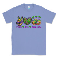 Colony Blue Peace Love King Cake Classic Tee - RanaPortraitStore
